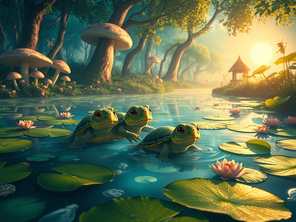 “Adventures of Hermie and Jacob: Tales from the Lily Pads and Mushroom Forest”