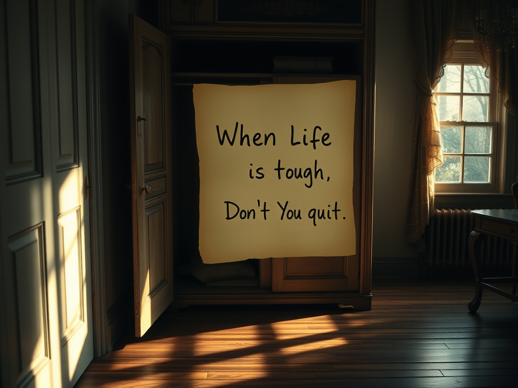 When life is tough…