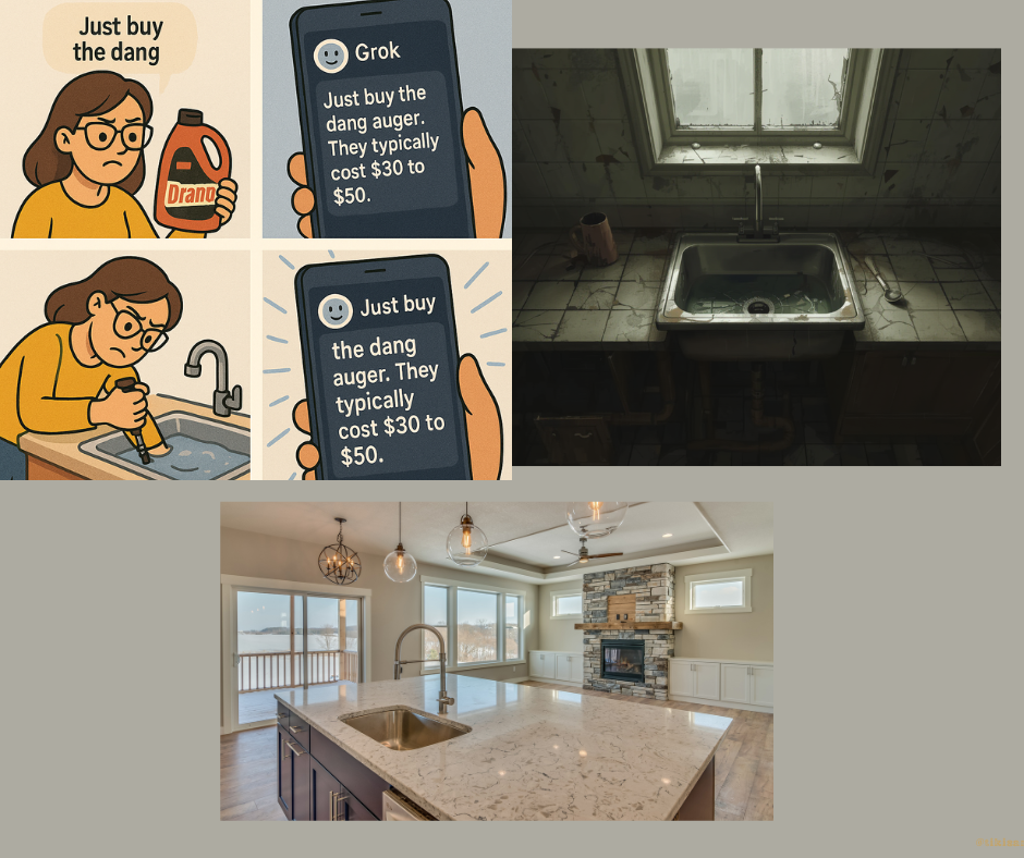 Kitchen renovation and modern design featuring spacious countertops and stylish lighting.